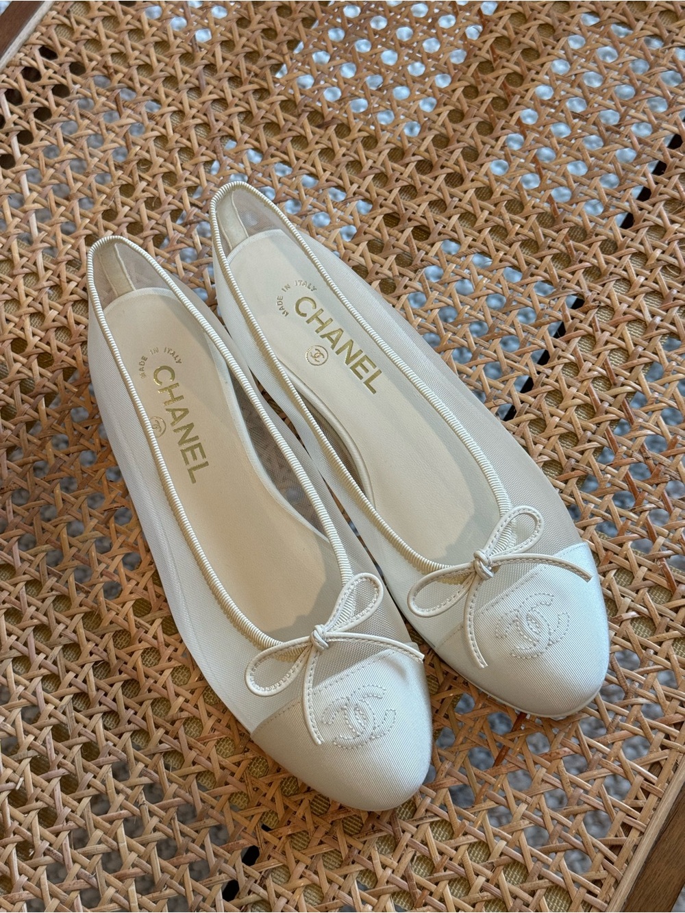 Chanel mesh ballerina